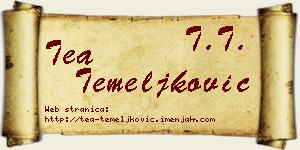 Tea Temeljković vizit kartica